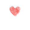 Coeur sur rayures coeur