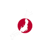 Japan Silhouette White Red
