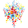 Hundertwasser Weltkarte abstrakt