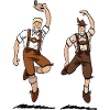 Two Bavarian Lederhosen Men