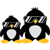 Cool Penguin Dad And Boy