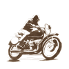 Classic moto bike motorcycle
