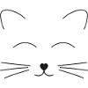 Cute cat face drawing