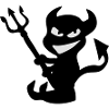 Smile evil with trident