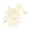 golden flowers pattern tshirt