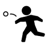 Snowball throw silhouette