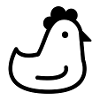 Baby chicken icon