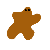 Brown spot with eyes