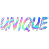 Unique lettering holographic