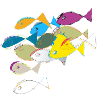 Fischschwarm Babykleidung Fisch
