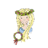 Medieval Flower Girl blond