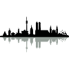 Skyline München Spiegelung