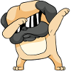 Dabbing Dab Pug Chiens
