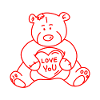 Valentines Day Dear Bear Teddy i Love gay bear heart