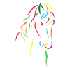 Pferdekopf Bunt