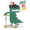 Skating alligator