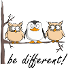 Owl and penguin