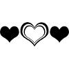 Minimalistisches Herzlinien-Kunstdesign