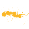 Blob of paint splatter painter gift yellow