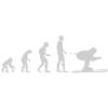 Evolution Skifahrer - Geschenkidee