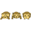 See nothing, hear nothing, say nothing emoji