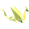 Origami: Drache (Pergament-Optik)