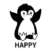 Happy Penguin Motif