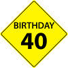 Motive shield birthday 40. 40