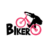 Biker Logo Dirt Bike VTT