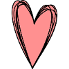 Heart Pink Scribble Doodle Gift Love