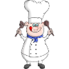 Cook - wooden spoon - chef's hat