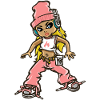 Hip hop fille en rose
