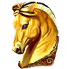 yellow fjord horse