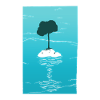 Île avec arbre
