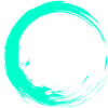 Circle brush design turquoise