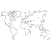 World Map Outlines
