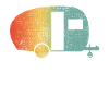 Camping caravan rainbow