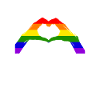 Amour arc-en-coeur des mains Fierté
