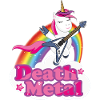 Heavy Metal Band T-Shirt Død Metal Unicorn
