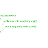 Java Hello World