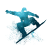 Snowboard cool turquoise