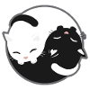 Cat - Yin Yang Cats Black and White Gift