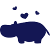 Hippo with heart