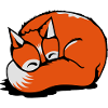 A sleeping fox