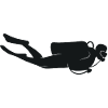 Diver diver diving silhouette