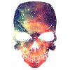 Universe - Space - Galaxy Skull