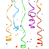 Streamers and confetti