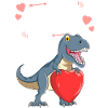 Rawr T Rex T-shirt Valentinsdag Dinosaur Kids