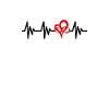 Love heartbeat EKG