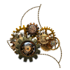 Steampunk, wonderful watch with gears.